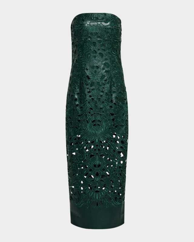 Raylene Cutout Vegan Leather Gown
